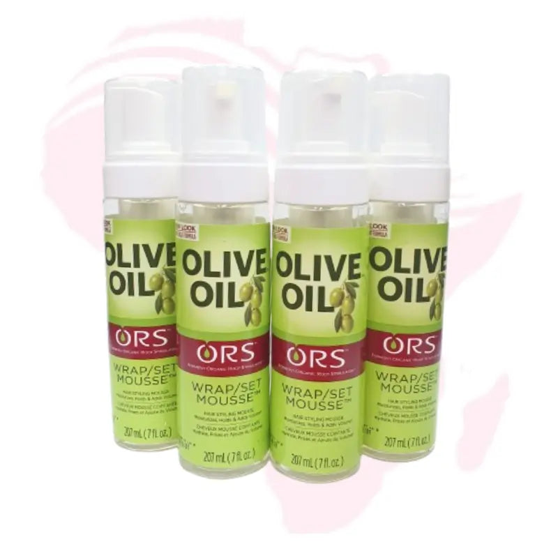 ORS Olive Oil Wrap/Set Mousse 7 fl oz (207ml) – Nourishing Styling Foam for Wraps, Sets & Curls