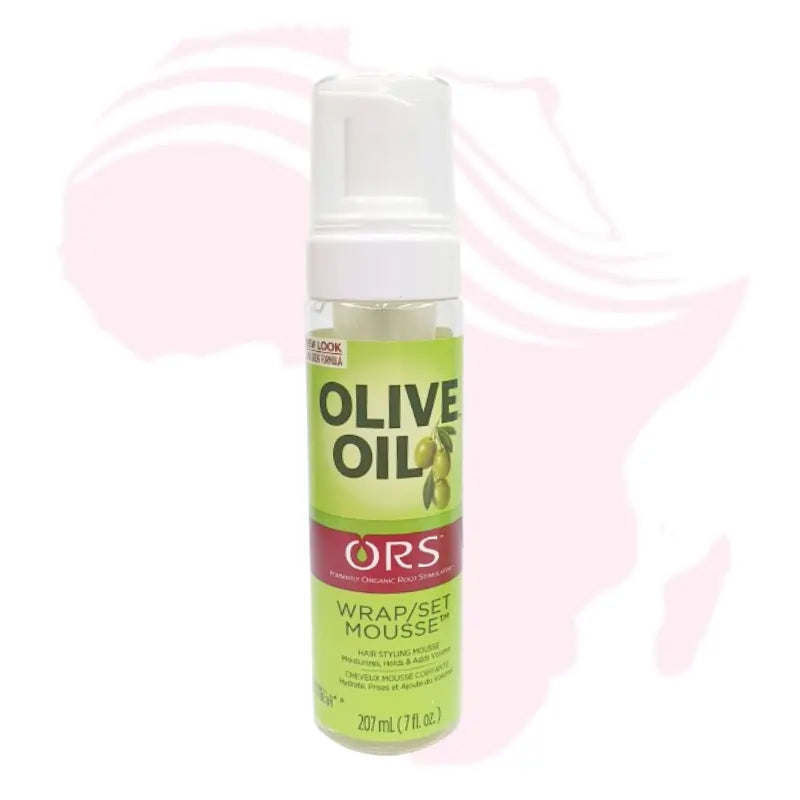 ORS Olive Oil Wrap/Set Mousse 7 fl oz (207ml) – Nourishing Styling Foam for Wraps, Sets & Curls