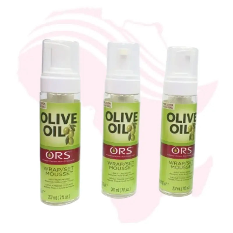 ORS Olive Oil Wrap/Set Mousse 7 fl oz (207ml) – Nourishing Styling Foam for Wraps, Sets & Curls