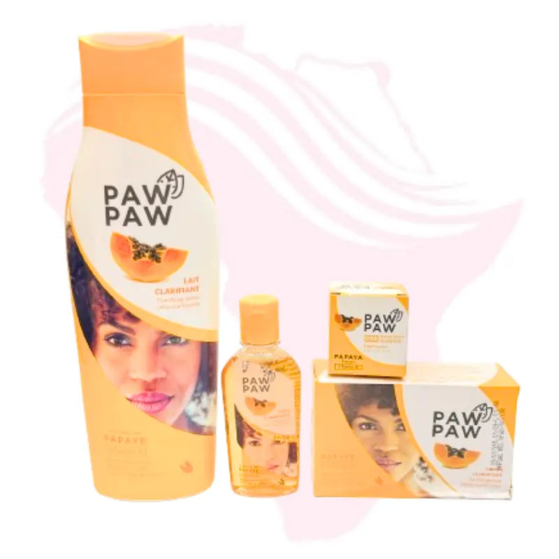 PAW PAW Papaya Extract 4-Piece Skin Clarifying & Brightening Set – Complete Vitamin E Infused Routine