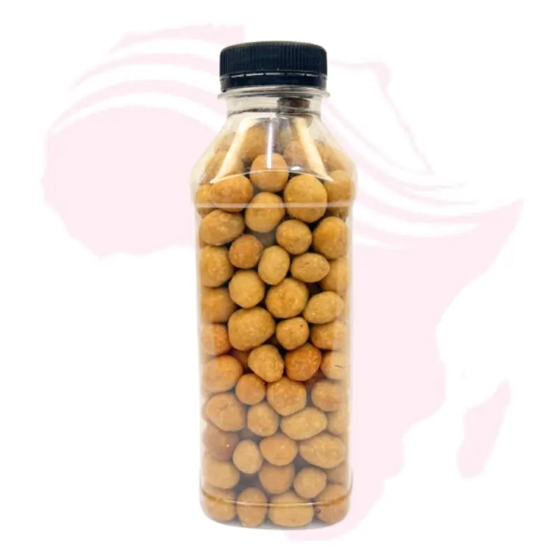 Authentic African Coated Peanuts – Crunchy, Savory & Sweet Flour-Coated Groundnuts in a Convenient 500ml Shaker Bottle