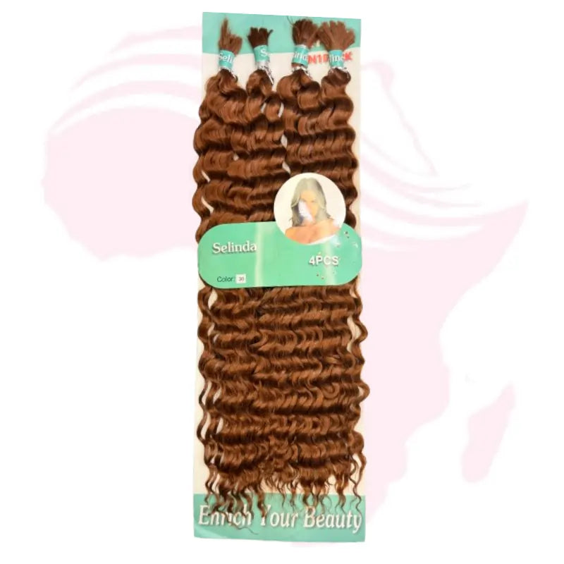 Selinda Deep Curly Hair Extensions – 4-Piece Value Pack for Braiding & Weaving
