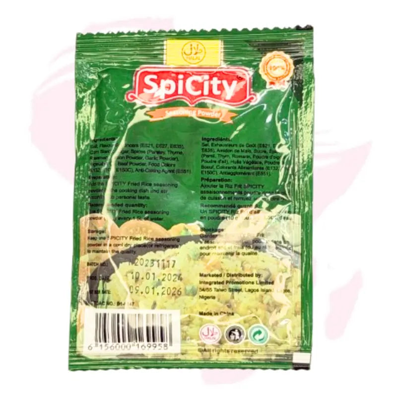 SpiCity Fried Rice Seasoning Powder – 10g Halal Certified Spice Blend for Authentic Fried Rice & Vegetable Stew