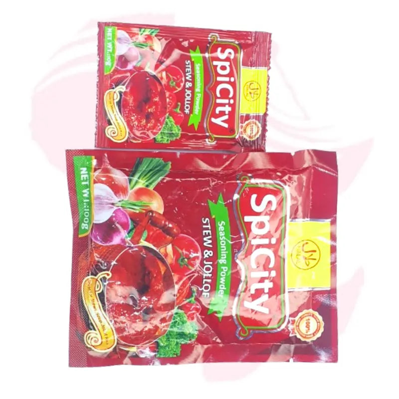 Spicity Seasoning Powder for Stew & Jollof – 10g & 100g | Rich Tomato & Chicken Flavour Bouillon for Cooking
