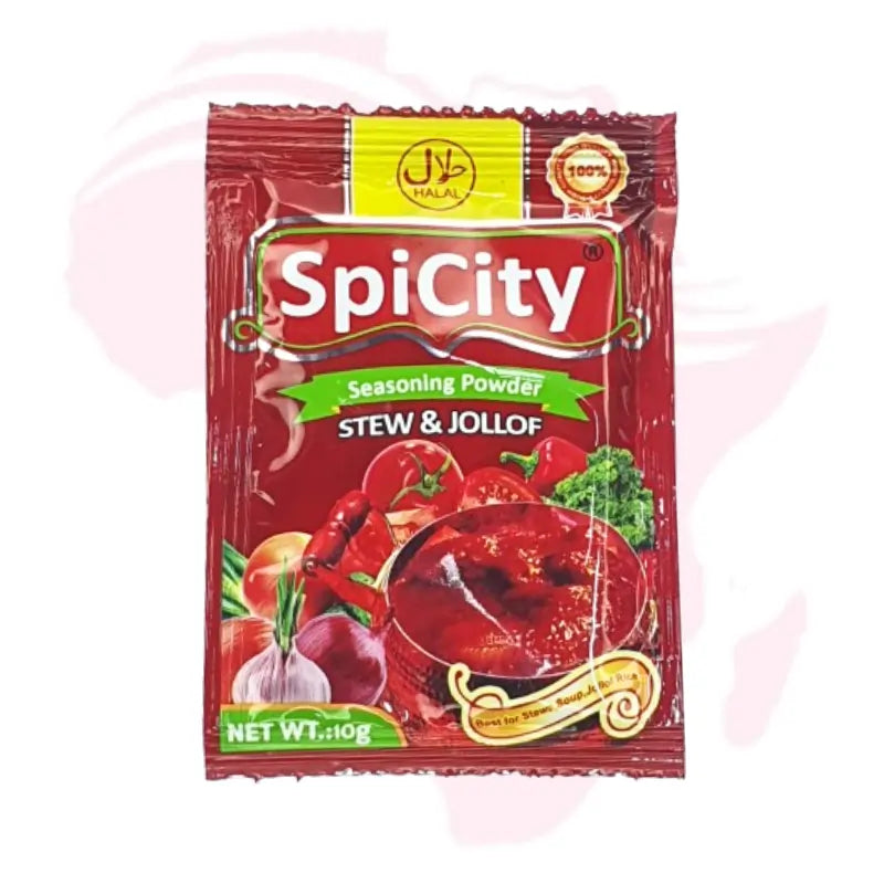 Spicity Seasoning Powder for Stew & Jollof – 10g & 100g | Rich Tomato & Chicken Flavour Bouillon for Cooking