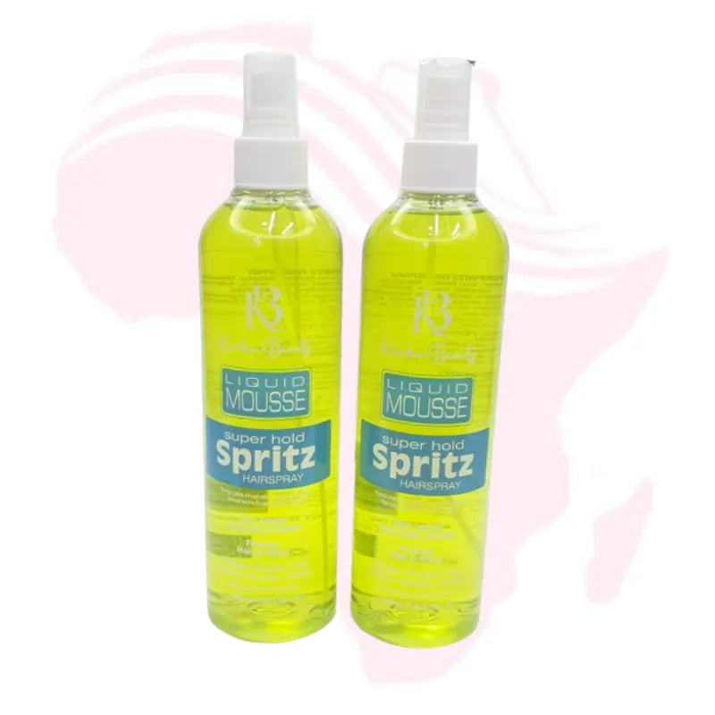 Liquid Mousse Super Hold Spritz Hairspray – Firm, Long-Lasting Hold & Shine, 350ml (1 pack)