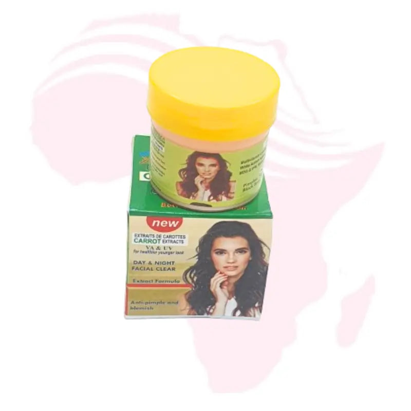 Carrot Extract Day & Night Facial Clear Cream – Anti-Pimple & Blemish Removal Formula with UVA/UVB Protection
