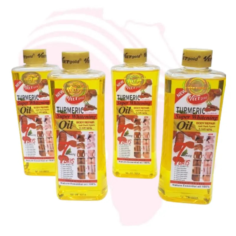 Veet Gold Whitening Body Oil – Turmeric, Vitamin C, Carrot & Papaya Variants for Glowing Skin