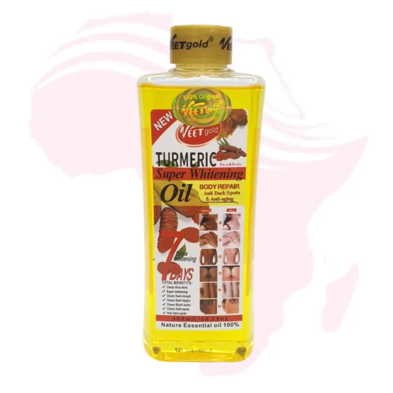 Veet Gold Whitening Body Oil – Turmeric, Vitamin C, Carrot & Papaya Variants for Glowing Skin