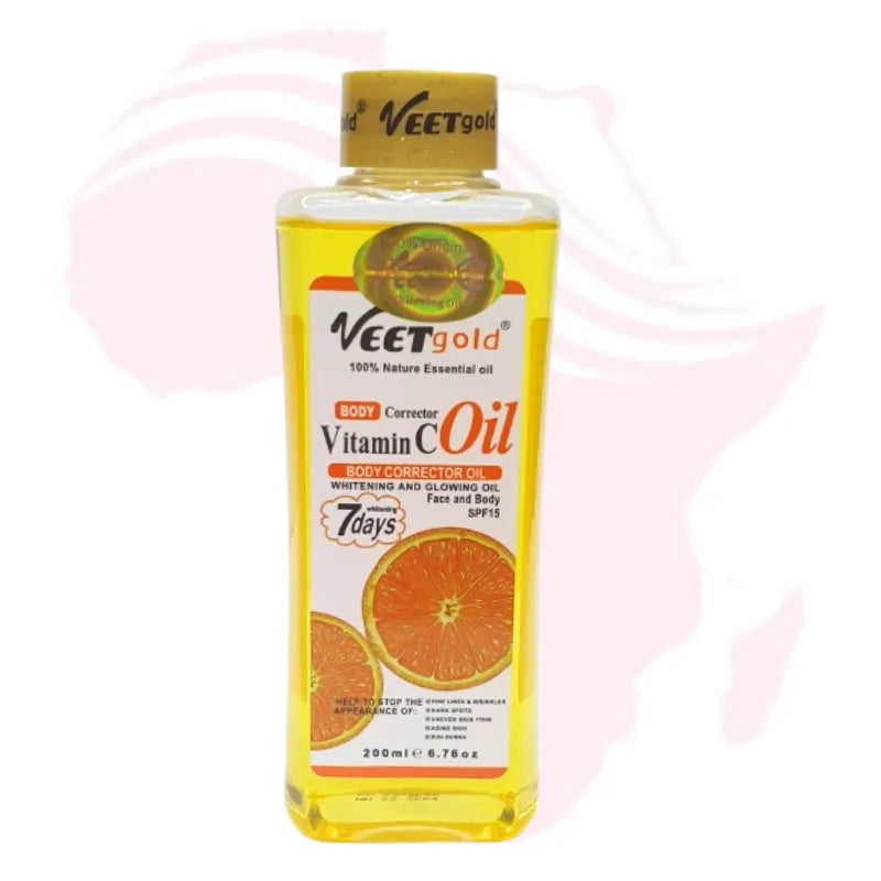Veet Gold Whitening Body Oil – Turmeric, Vitamin C, Carrot & Papaya Variants for Glowing Skin