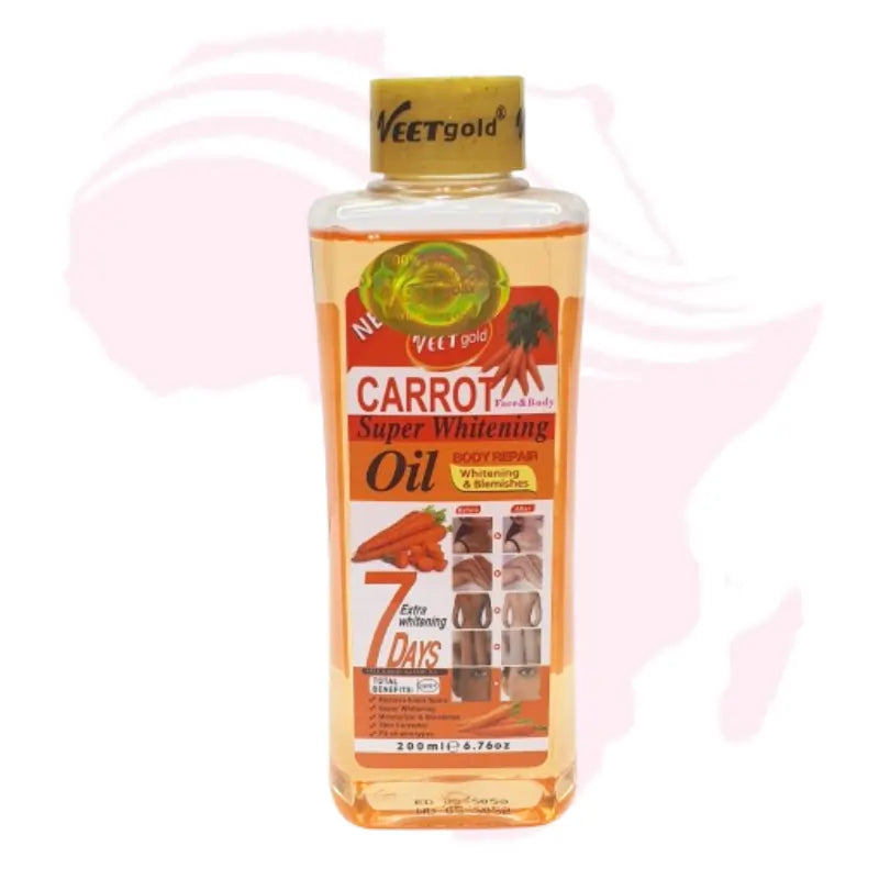 Veet Gold Whitening Body Oil – Turmeric, Vitamin C, Carrot & Papaya Variants for Glowing Skin