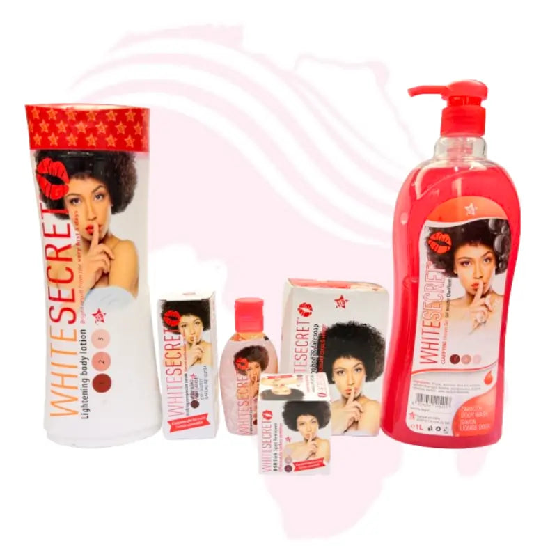 White Secret Ultimate 5-Piece Skin Brightening Set – Complete 5-Day Clarifying & Spot Removal Regimen